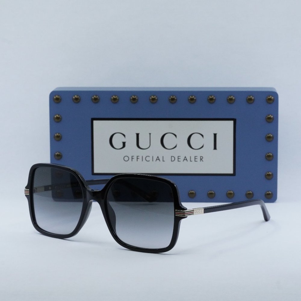 Gucci GG1449S 001 Square Sunglasses - Black/Grey Gradient